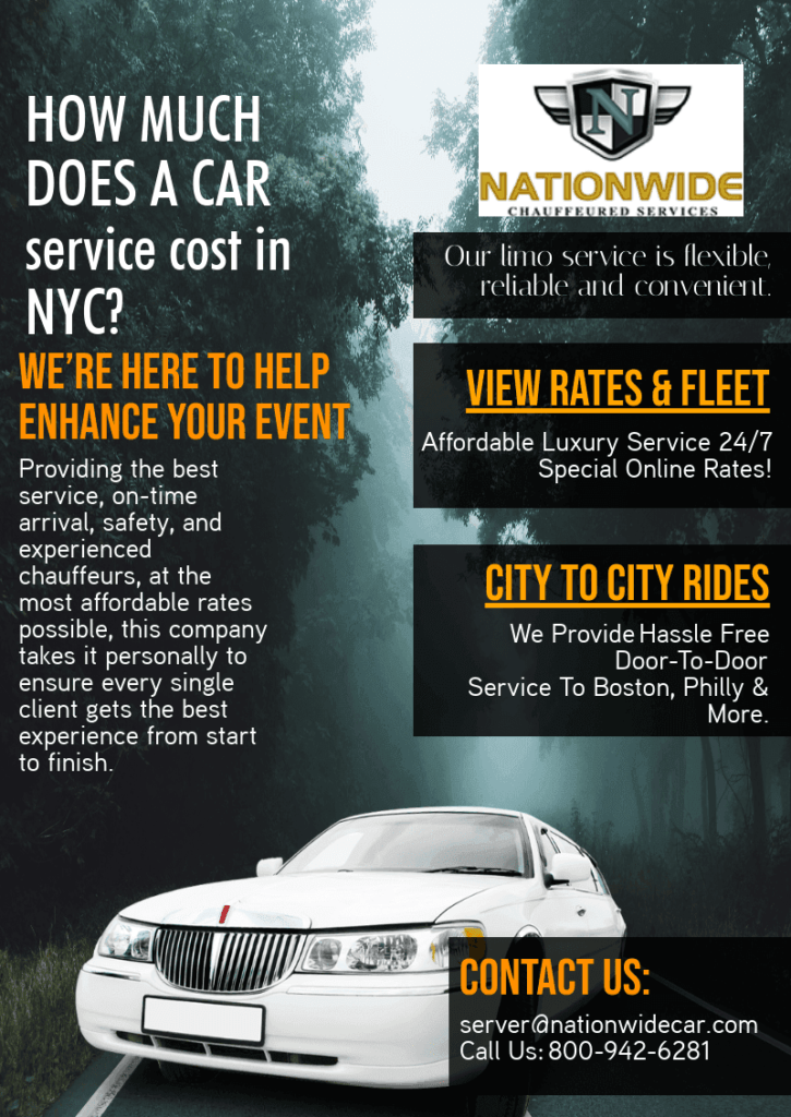 How Much Does A Car Service Cost in NYC? CALL US 24/7 (800) 9426281
