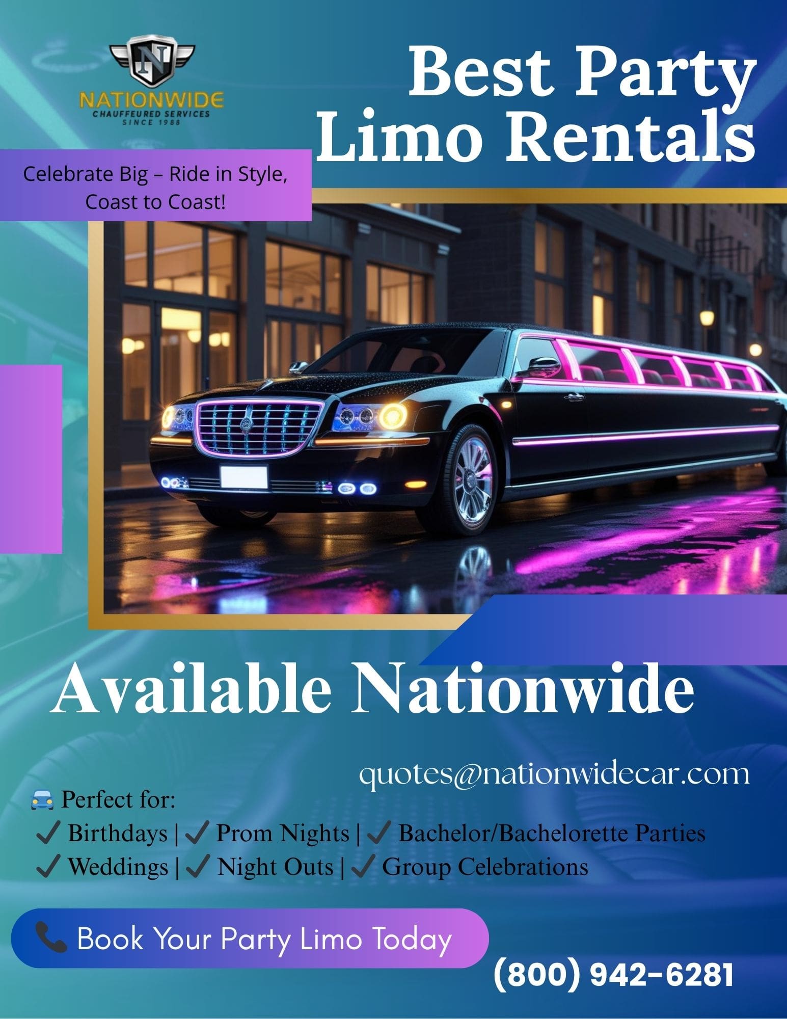 party limo rentals nationwide 