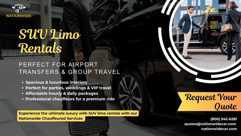 Why SUV Limo Rentals Are Perfect for Airport Transfers & Group Travel?